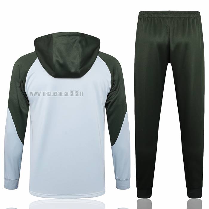 Tuta da Track de Felpa del Barcellona Bambino 2023-2024 Grigio Claro